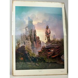 Vintage 1973 John Pitre A New Dawn Original Signed Poster USA 35.5x25.5in
